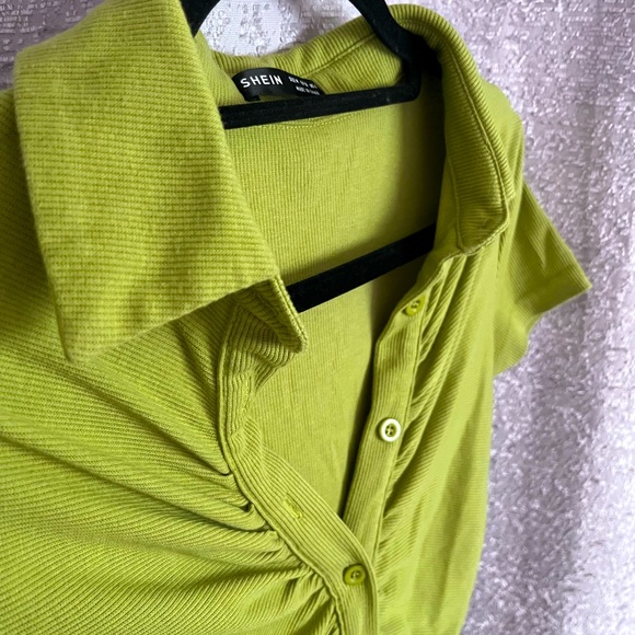 SOFT GREEN T-SHIRT DRESS - Picture 3 of 3
